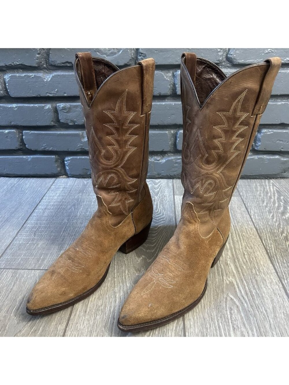 Thieves Market Pointed Toe Vintage Suede Made In Mexico Cowboy Boots Mens 10 D